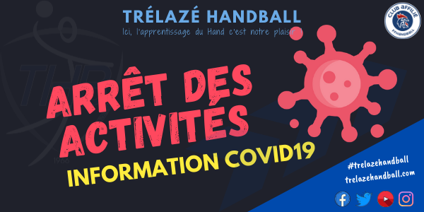Lire la suite à propos de l’article Information Coronavirus : Arrêt des activités