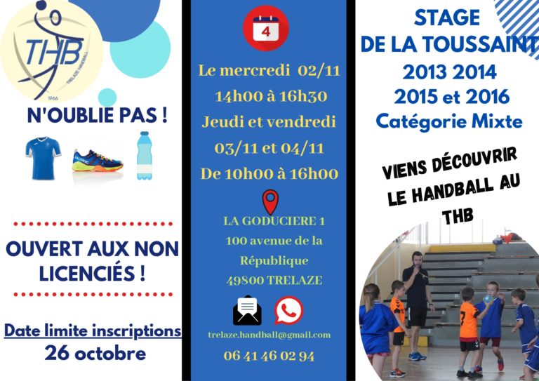 Lire la suite à propos de l’article STAGE VACANCES TOUSSAINT
