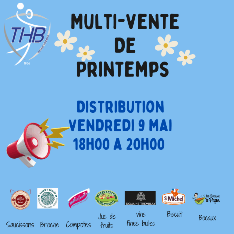 Lire la suite à propos de l’article MULTI-VENTE PRINTEMPS 2025 – DISTRIBUTION