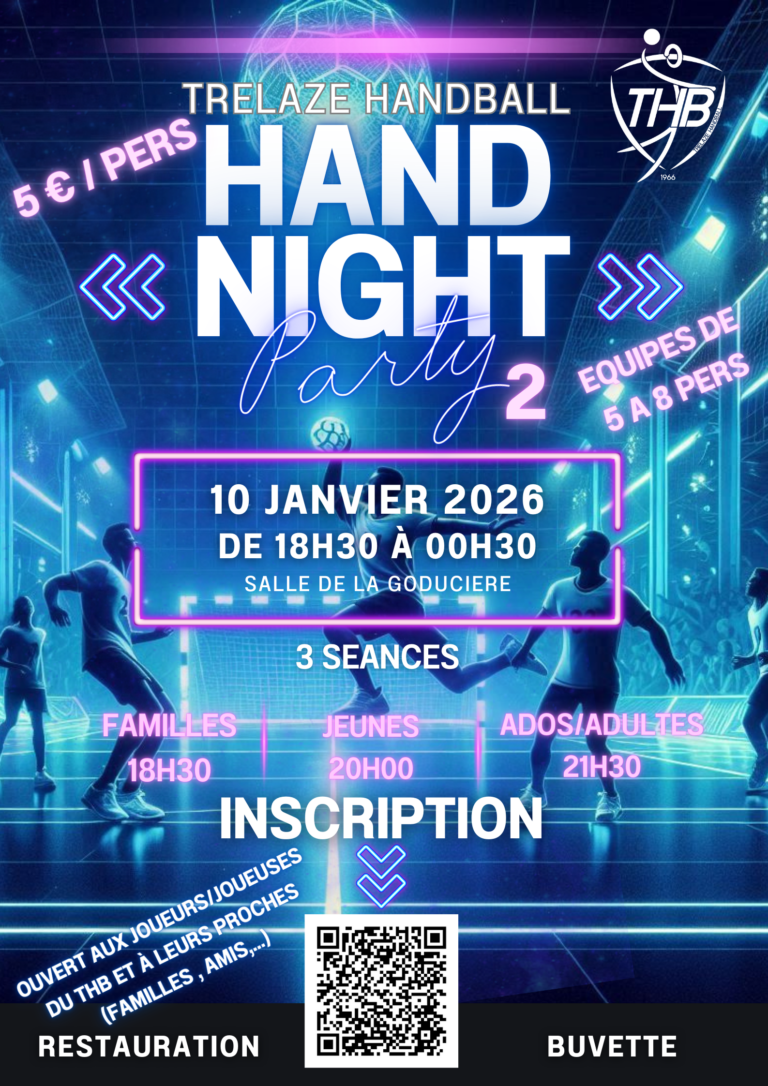Lire la suite à propos de l’article THB Hand Night Party 2 – 10 Janvier 2026
